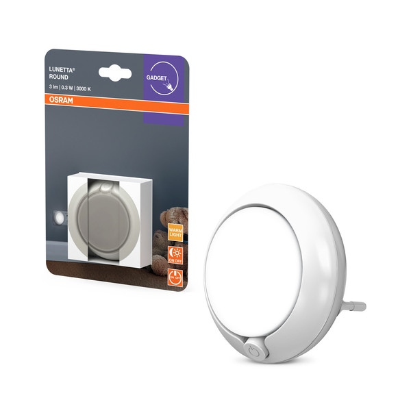 OSRAM LED Nachtlicht LUNETTA Round White Warm weiß 4099854530616
