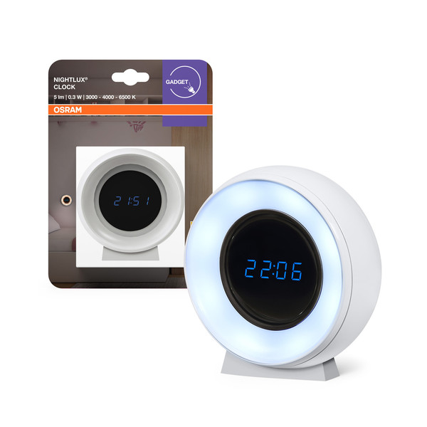 OSRAM LED Nachtlicht NIGHTLUX CLOCK 0.3W Tunable White 4099854530838