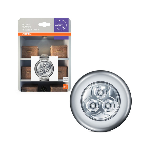 OSRAM LED Nachtlicht DOT-it Silver Kaltweiss 4099854531293