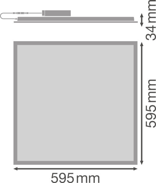 LEDVANCE PANEL PL COMP 600 V 26W 830 3000K warmweiss IP40/IP20 4099854734465