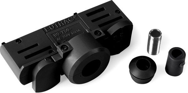 Ledxon PL1 Zubehör Eutrac Adapter HV 3-Phasen Schiene schwarz für M20, M30, M40