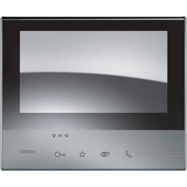 Bticino CLASSE300 X13E Video-Innenstelle mit 7"-Touchscreen, 4 sensitiven Tasten, Smartphone-Anbindung, App-Nutzung, Erweiterung des Sets Art.-Nr. 363911, Schwarz, 344643