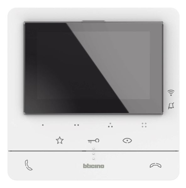 Bticino Video-Hausstation Classe 100X16E mit WLAN-Anbindung, 7" Touchscreen, zur Erweiterung für Ein-/Zweifamilienhaus Weiß, 344932