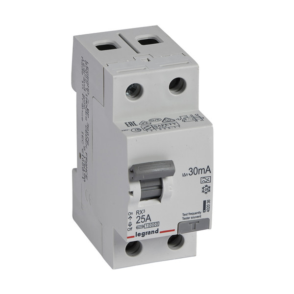Legrand FI-Schutzschalter 25A, 30mA Fehlerstromschutzschalter, RCD, 2-polig - 25A / 30mA, 402036