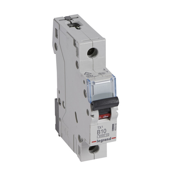 Legrand TX3 Leitungsschutzschalter B-Charakteristik, 10A, 1-polig, 6kA, 230/400VAC, 1 Teilungseinheit, 403355
