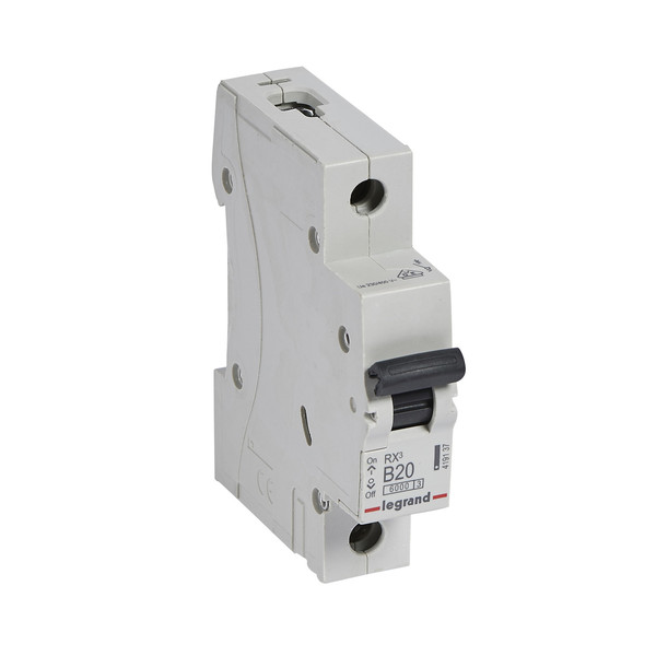 Legrand RX3 Leitungsschutzschalter, Schutzschalter, B-Charakteristik, 20A, 1-polig, 6000A, 230/400VAC, 1TE, 12 Stück, 419137