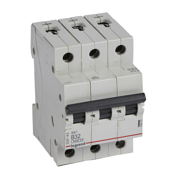 Legrand RX3 Leitungsschutzschalter, Schutzschalter, B-Charakteristik, 32A, 3-polig, 6000A, 400VAC, 3TE, 4 Stück, 419172