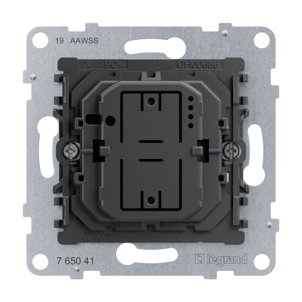 Legrand SEANO Universal-Tastdimmer-Einsatz ohne Neutralleiter, Phasenan-/-abschnitt mit automatischer Lasterkennung, Schraubklemmen, 3-125 W, 765041
