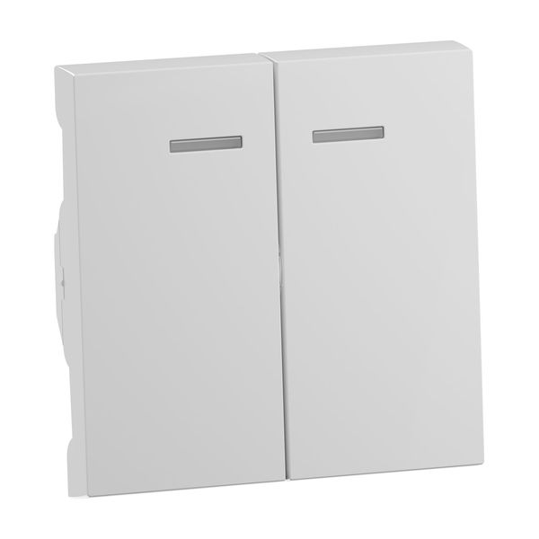 Legrand SEANO Serienwippe für beleuchtete Serienschalter, Doppelwechselschalter und Doppeltaster, Schalterabdeckung, Wippenplatte, Ultraweiß, 765109