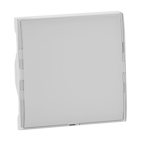 Legrand SEANO Wippe mit beleuchtbarem Beschriftungsfeld inkl. Einlagen (Neutral, Licht, Glocke), Schalterabdeckung, Wippenplatte, Ultraweiß, 765111
