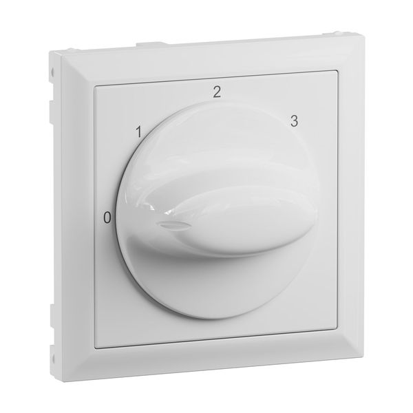 Legrand SEANO Abdeckung für 3-Stufenschalter mit Nullstellung (0, 1, 2, 3), drei verschiedene Betriebsmodi, Ultraweiß, 765132