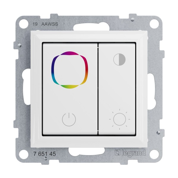 Legrand SEANO RGB-Dali-Dimmer 1 Bereich, manuelles Wechseln der Farben für DALI Vorschaltgeräte und Treiber Ultraweiß, 765145