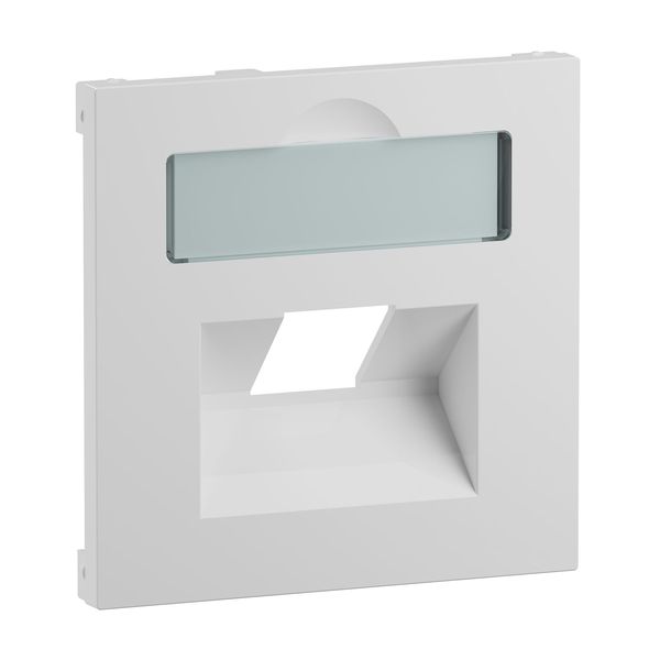 Legrand SEANO Abdeckung 1x RJ45 für Datendosen von Metz, Telegärtner und Rutenbeck, inkl. Beschriftungsfeld, Ultraweiß, 765158