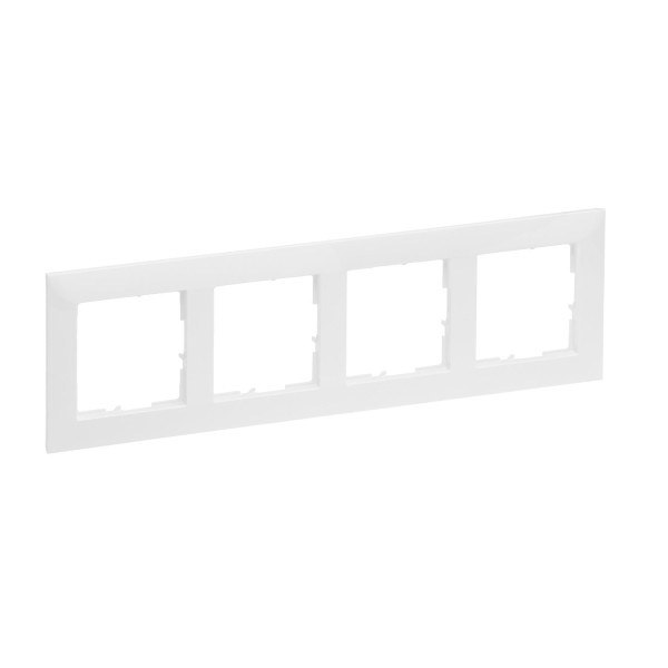 Legrand SEANO 4-fach Rahmen, 87x301mm, Ultraweiß, 765174