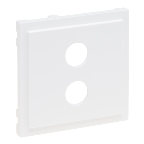 Legrand SEANO Abdeckung für Lautsprecher-Anschlussdose 1-fach, 4mm-Buchsen, Ultraweiß, 765178
