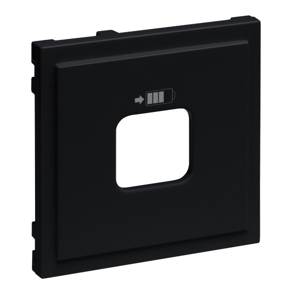Legrand SEANO Abdeckung für USB-Ladesteckdosen A+C und C+C, Smartphone-charger, Smartphone-charger, 3000mA bei einem Gerät oder 1500mA pro Ausgang, Schwarz, 765327