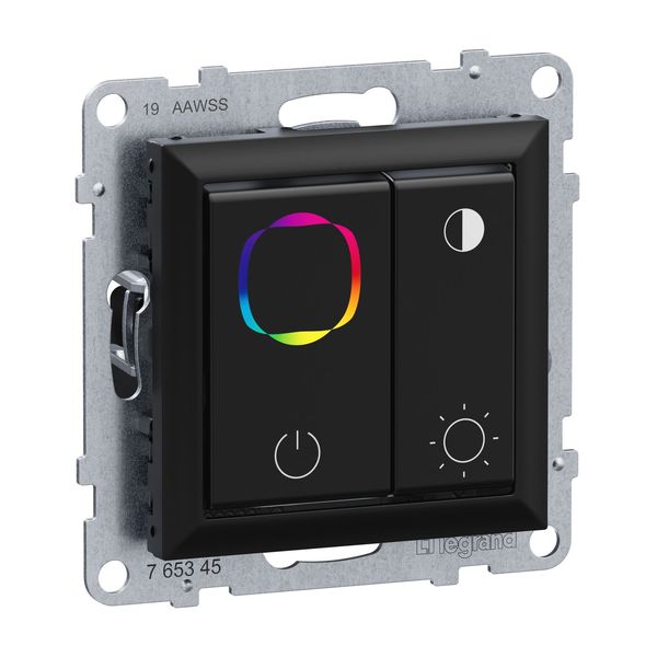 Legrand SEANO RGB-Dali-Dimmer 1 Bereich, manuelles Wechseln der Farben für DALI Vorschaltgeräte und Treiber Schwarz, 765345