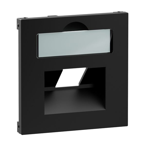 Legrand SEANO Abdeckung 1x RJ45 für Datendosen von Metz, Telegärtner und Rutenbeck, inkl. Beschriftungsfeld, Schwarz, 765358