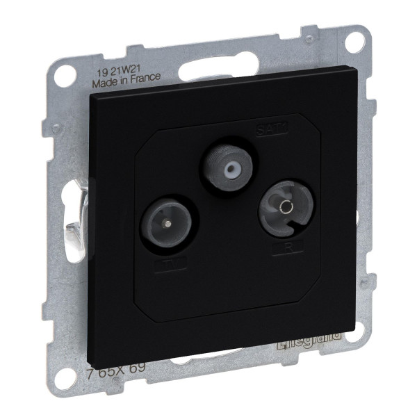 Legrand SEANO Enddose TV-R-SAT, HD-TV, Anschlussdämpfung: 10dB, Schwarz, 765369