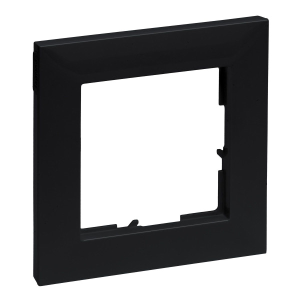 Legrand SEANO 1-fach Rahmen, 87x87mm, Schwarz, 765371
