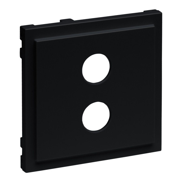 Legrand SEANO Abdeckung für Lautsprecher-Anschlussdose 1-fach, 4mm-Buchsen, Schwarz, 765378