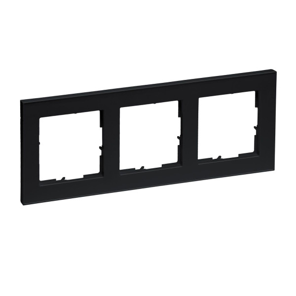 Legrand Seano+ 3-fach Rahmen, nachhaltige Produktion und Verpackung, Schwarz, 765383