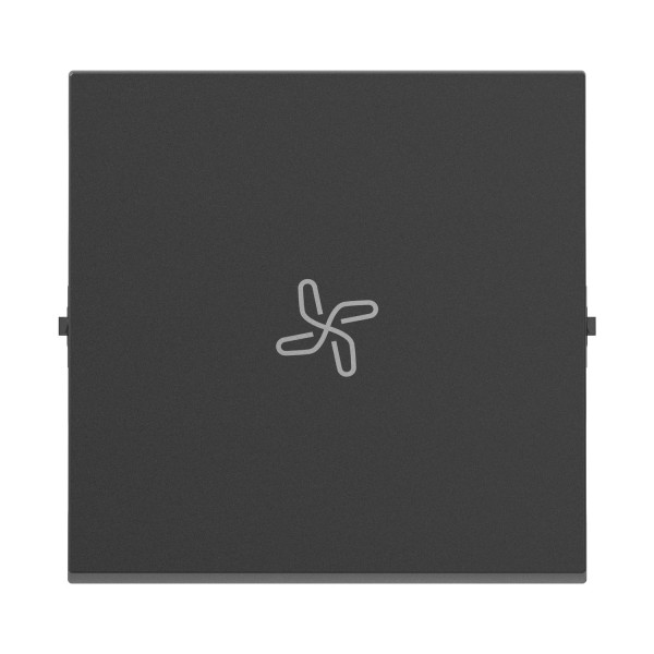 Legrand SEANO Wippe mit Lüftersymbol für Wechselschalter, Taster und Kreuzschalter, Schalterabdeckung, Wippenplatte, Anthrazit, 765414