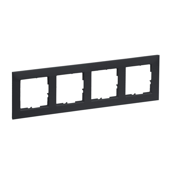 Legrand SEANO 4-fach Rahmen, 87x301mm, Anthrazit, 765474