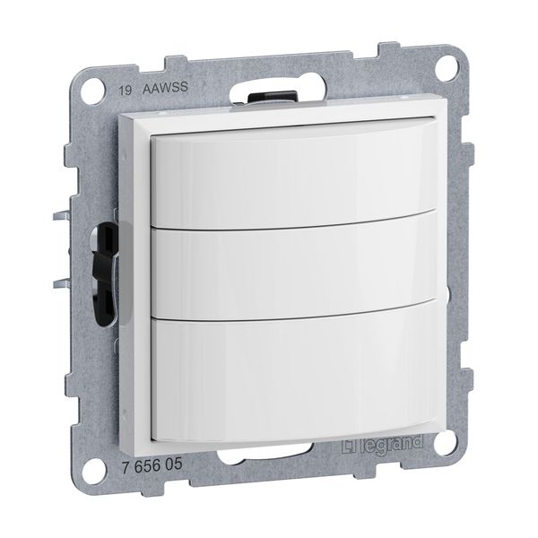Legrand SEANO 3-Leiter-Bewegungsmelder-Einsatz inkl. Abdeckung, 180° Erfassungsbereich, mit Handbetätigung, 600W, 5–20m, Ultraweiß, 765605