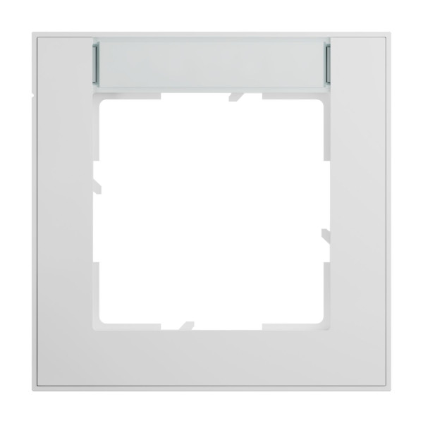 Legrand Seano+ 1-fach Rahmen mit Beschriftungsfeld, nachhaltige Produktion und Verpackung, Ultraweiß, 765891