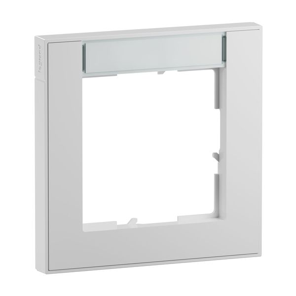 Legrand Seano+ 1-fach Rahmen mit Beschriftungsfeld, nachhaltige Produktion und Verpackung, Ultraweiß, 765891