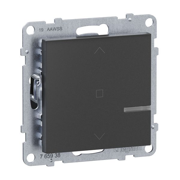 Legrand SEANO with Netatmo Rollladenschalter, Steuerung von 230V Rollläden, Schrauben oder Spreizkrallen, inkl. Wippe, Smart Home, Anthrazit, 765938