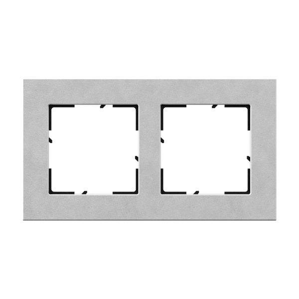 Legrand SEANO Natura 2-fach Rahmen aus Echtmaterial, nachhaltige Produktion und Verpackung, Designausführung: Aluminium eloxiert, 766122