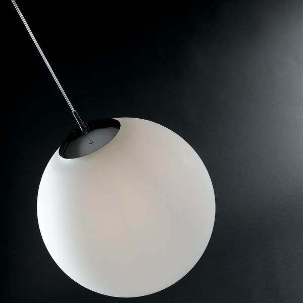 LUCE Design City Pendelleuchte E27 35cm Weiss, Chromfarben