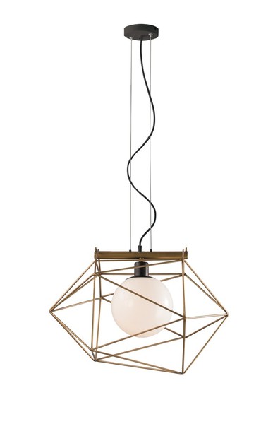LUCE Design Abraxas Pendelleuchte E27 dimmbar Gold/Schwarz