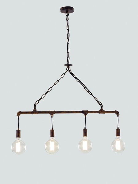 LUCE Design Armacord Pendelleuchte 4fach E27 Rostfarbig Antik