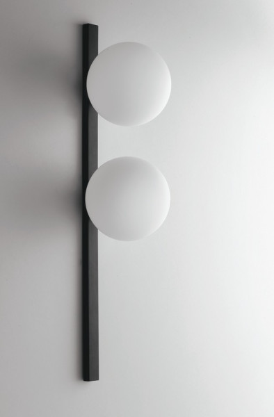 LUCE Design Enoire Wandleuchte 2fach E14 Schwarz