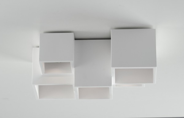 LUCE Design Foster Deckenleuchte 5fach GU10 Weiss,