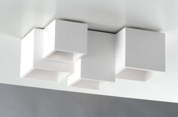 LUCE Design Foster Deckenleuchte 5fach GU10 Weiss,
