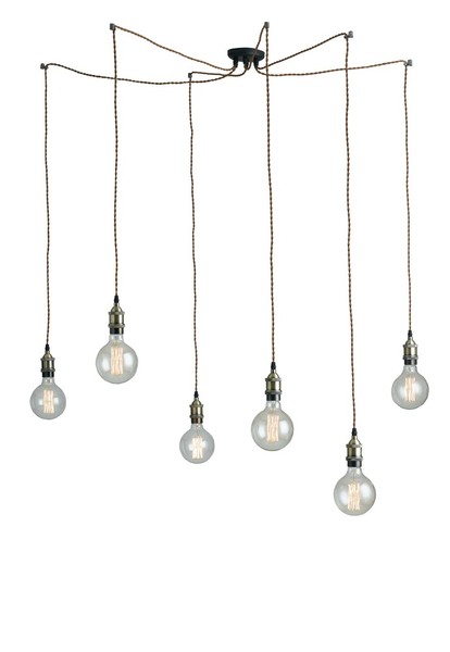 LUCE Design Groove Deckenleuchte 6fach E27 Bronze