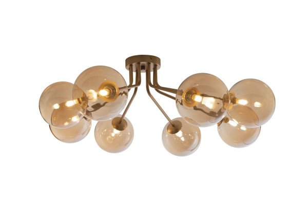 LUCE Design Honey Deckenleuchte 8fach G9 Champagne, Messing