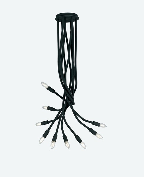 LUCE Design Lover Deckenleuchte 9fach E14 Schwarz