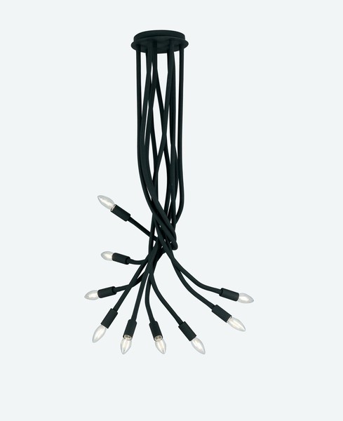 LUCE Design Lover Deckenleuchte 9fach E14 Schwarz
