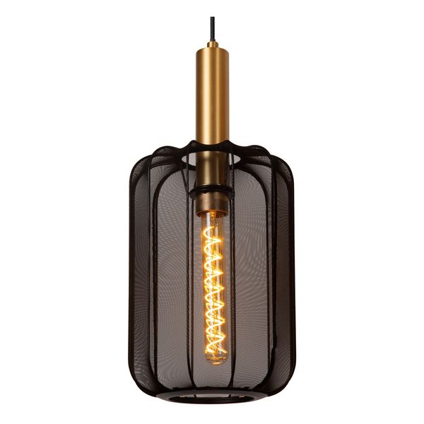Lucide CORINA Pendelleuchte 3x E27 Schwarz, Mattes Gold, Messing 03447/03/30