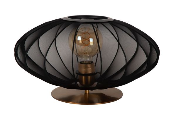 Lucide CORINA Tischlampe E27 Schwarz, Mattes Gold, Messing 03547/40/30