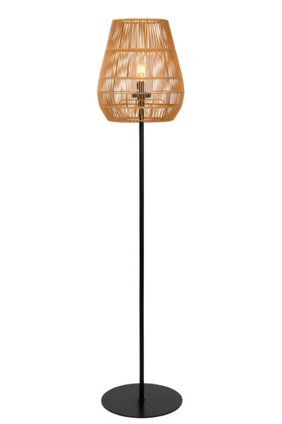 Lucide NERIDA Stehleuchte E27 Natürlich, Schwarz IP44 03845/81/72