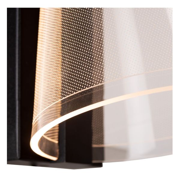 Lucide KORGIS LED Wandleuchte 10W Transparent, Schwarz IP44 04213/10/30