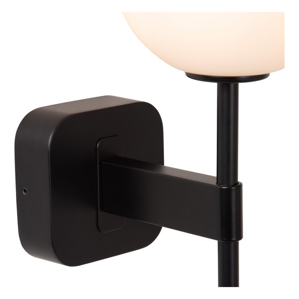 Lucide ELDA G9 Wandleuchte IP44 Retro Schwarz 04215/01/30