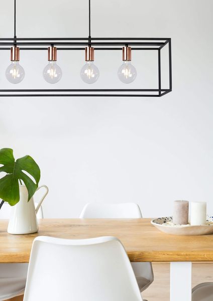 Lucide ARTHUR Pendelleuchte 5x E27 Schwarz, Kupfer 08424/05/30