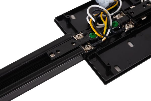 Lucide TRACK Einspeiser 1-Phasen Stromschienensystem Einzel/Doppelt Schwarz 09950/02/30